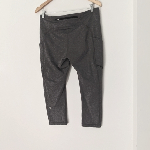 Lululemon Speed Up Crop 21" Heathered Black 12 - Picture 13 of 16